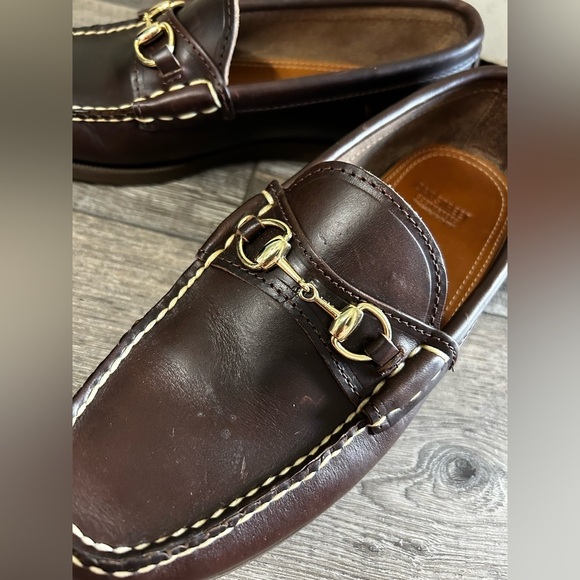 Oakstreet Bootmaker handcrafted in USA Classic Brown Leather Bit Loafers - Picture 11 of 11